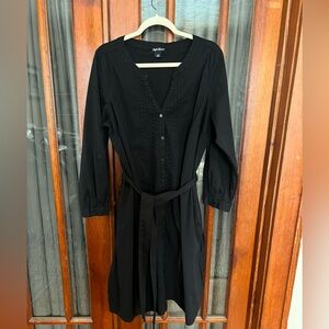Soft Focus Button Down Tunic Dress with Belt